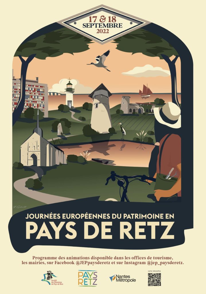 Affiche Journées européennes du patrimoine en Pays de Retz 2022